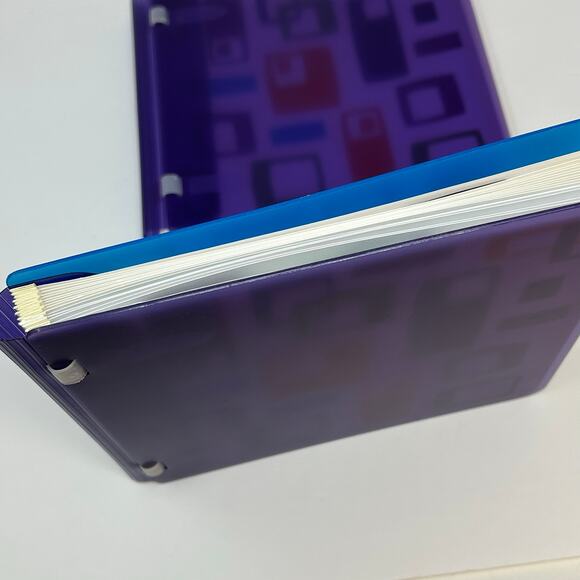 Lot 2 NEW Creative Memories Scrapbook Albums 7x7 Geometric Blue Purple 12 Pages - Picture 4 of 7